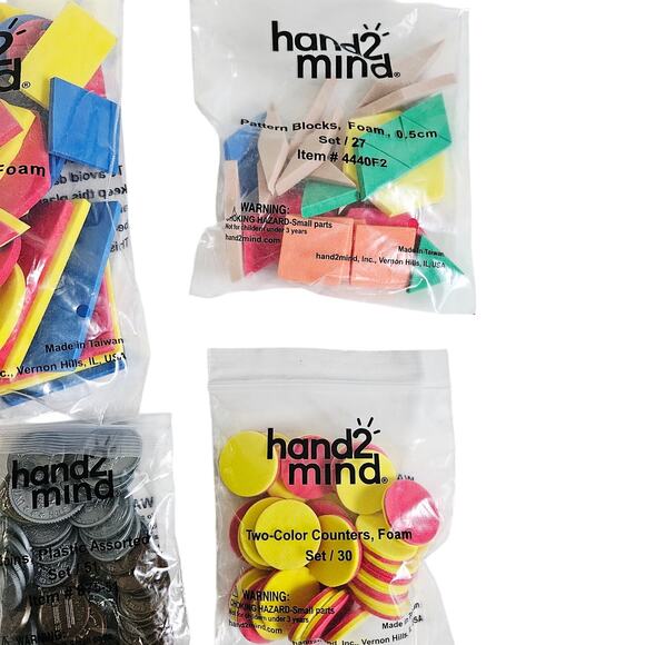 Hand 2 Mind Educational Tool Kits Colorful Foam Blocks & Counters Money Match - Picture 3 of 5
